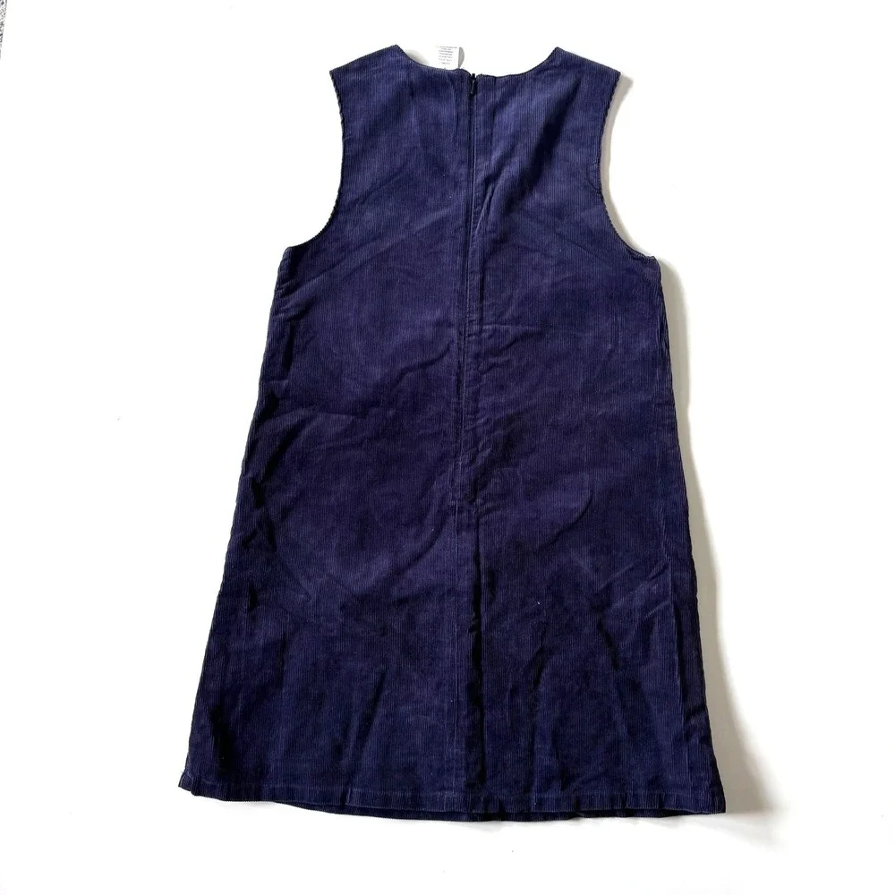 Gymboree‎ Girls Jumper Dress Size 9 Blue Corduroy Sequin Poodle